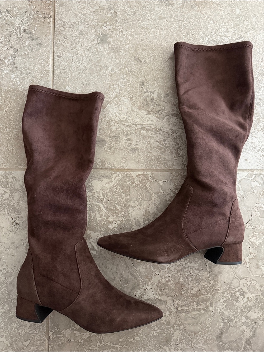Gentle Souls Gallway Micro Suede Tall Stretch Boot in Chocolate Brown, Size 8.5